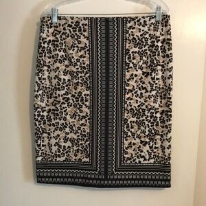 Talbots Leopard Print Skirt